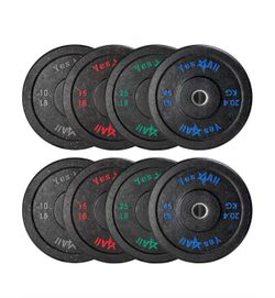 NEW. Bumper Plate Set 190lbs