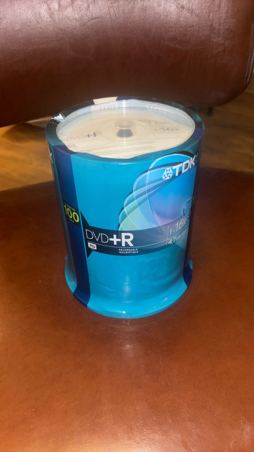 TDK DVD R Recordable 1-16X 4.7Gb 100 Pack Spindle Factory Sealed Blank DVD CD