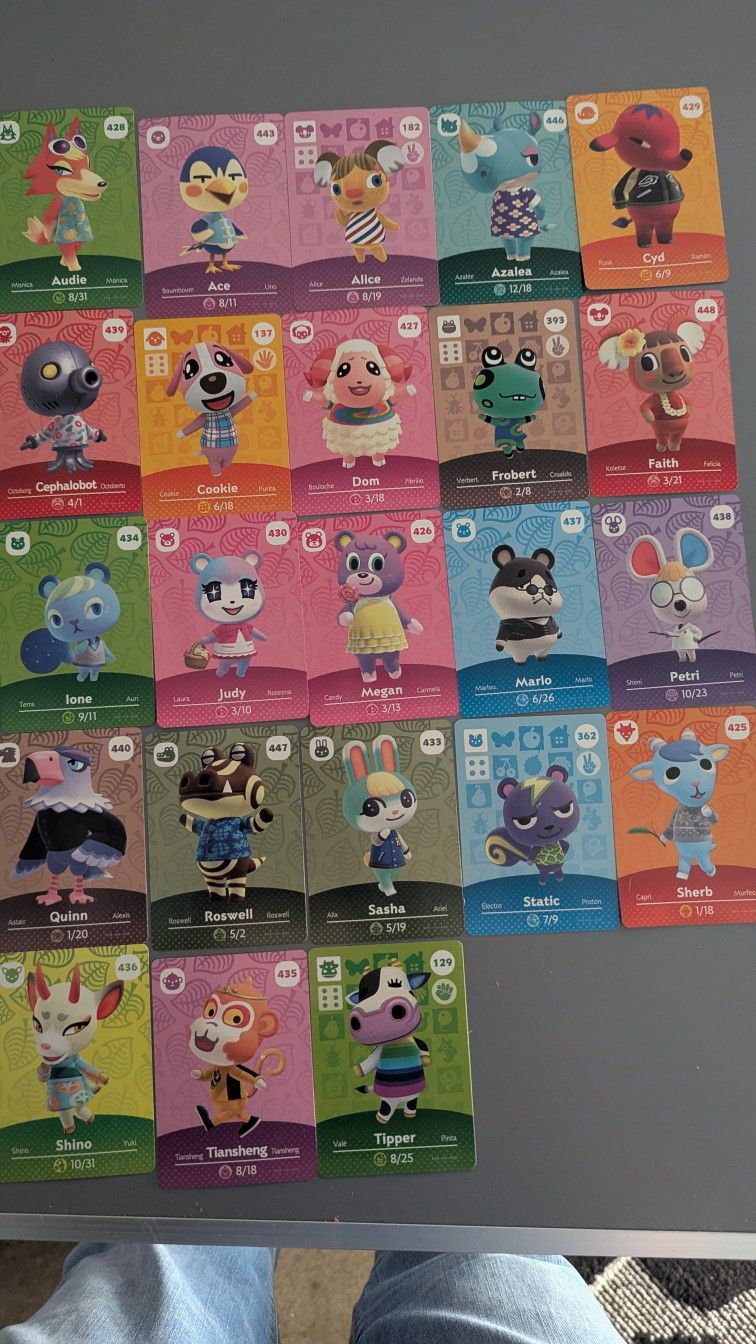 Animal Crossing Amiibo Authentic Cards