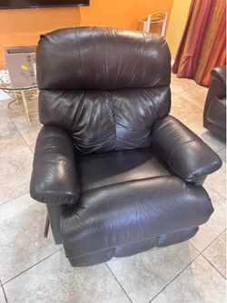 Genuine leather La-Z-Boy manual recliner