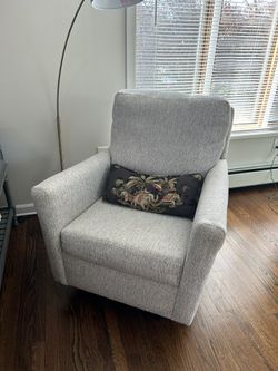 Gray Swivel Living Room Chair