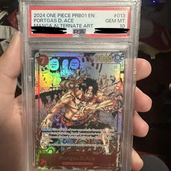 Portgas.D.Ace PSA 10 - OP02-013 - Manga Alt Art- PRB Premium Booster - One Piece