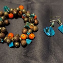 Earing and Bracelet Set