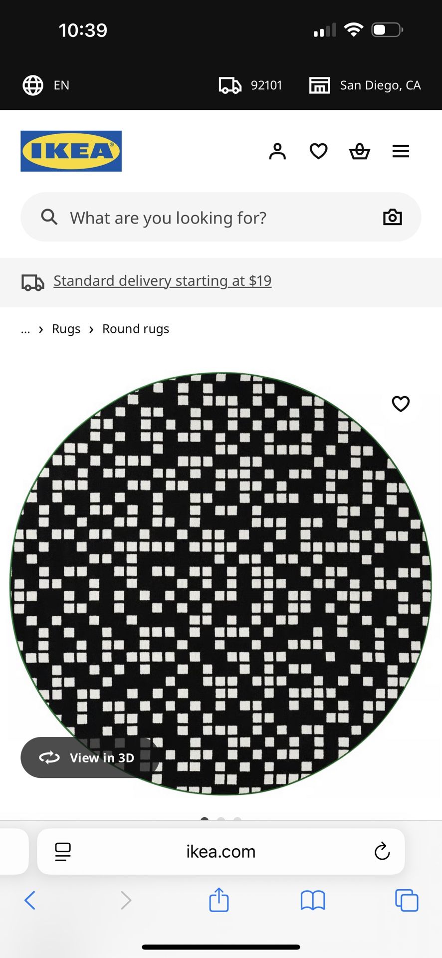 Ikea Rug 6’ 5’’