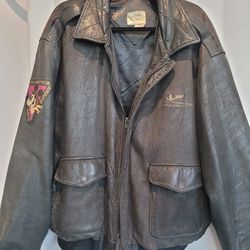 Vintage Walt Disney Leather bomber Jacket 