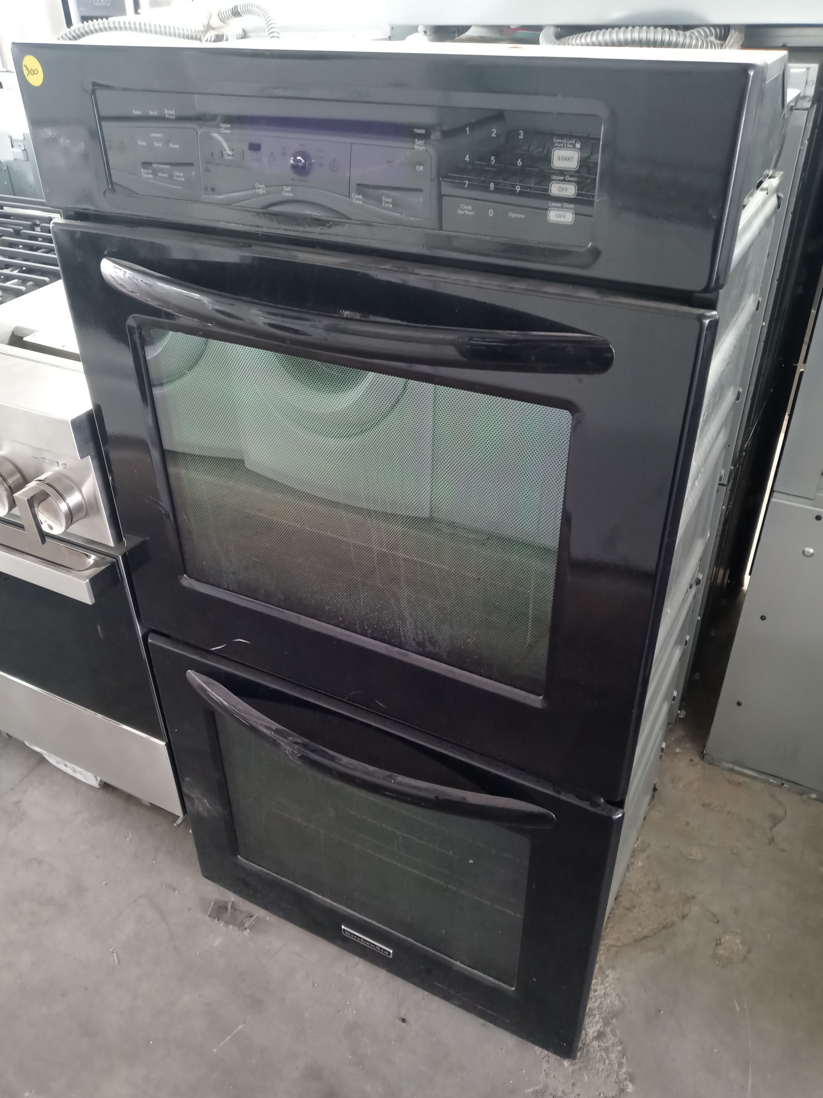 KitchenAid 27" black double wall oven - Free delivery