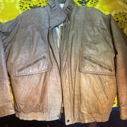 PERE MAR, VINTAGE ARMY AIR CORPS FLIGHT JACKET Genuine Leather , Large. Made In Korea