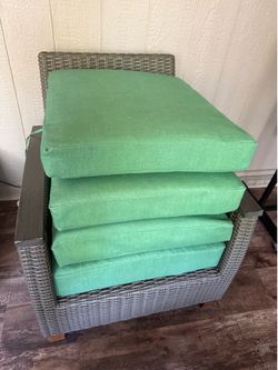 Nice 4 Arden Outdoor Chair Cushions 22x24 Rain-Proof, Fade Resistant