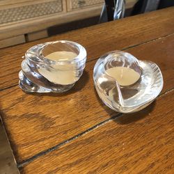 Vintage seashell candle holders