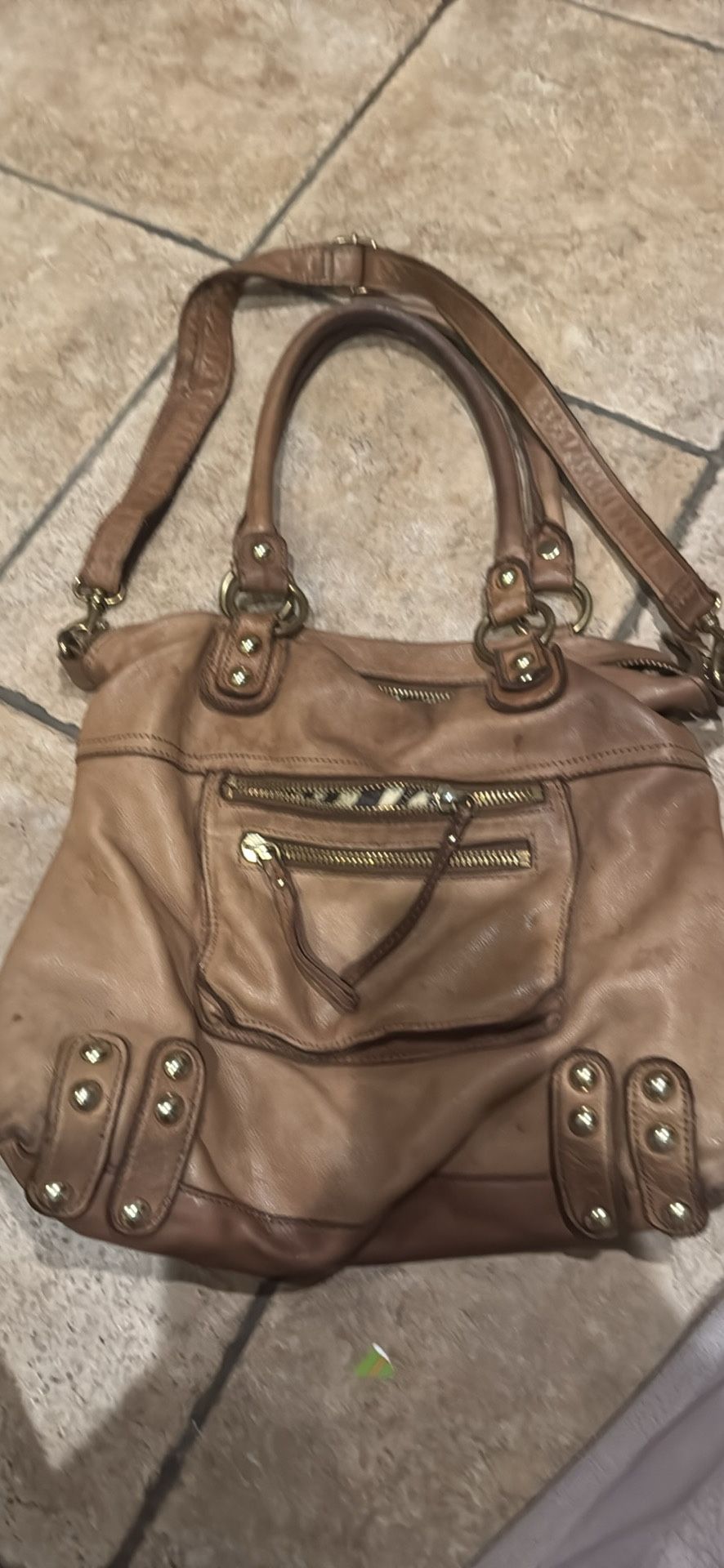 Tan Leather Linea pelle Shoulder Bag