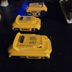 3 Dewalt Batteries 