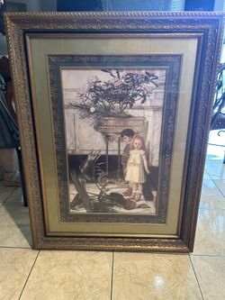 Beautiful Framed Broken Flower Pot. Home Decor