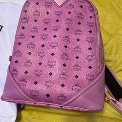 Pink Mcm Brand New Large 
