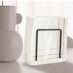 BRAND NEW Tribello Modern Farmhouse Napkin Holder For Table Wooden Base Standing Black Napkin Holders For Kitchen Table Dining Table Dec