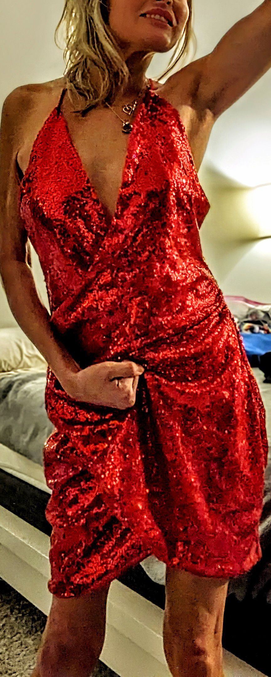 Small Sparkly Sexy Starlet Red Dress 