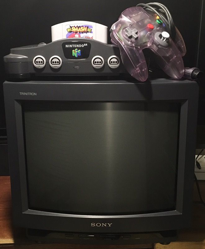 Nintendo 64 and SONY TRINITRON CRT TV (model: KV-13TR24)