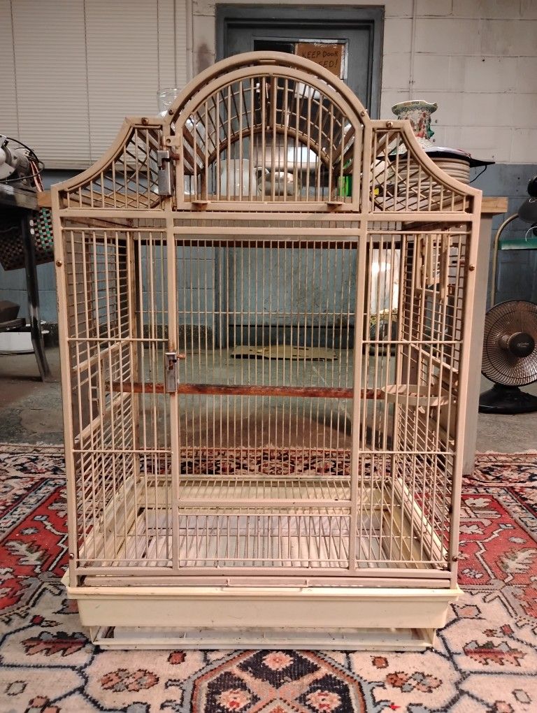 A And E Bird Cage 34" Tall And 22" Wide And 27" Deep Sandstone