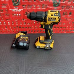 DEWALT 20V MAX BRUSHLESS CORDLESS 1/2-IN. HAMMER DRILL W/ 2.0 AH BATTERY AND CHARGER INCLUDED
