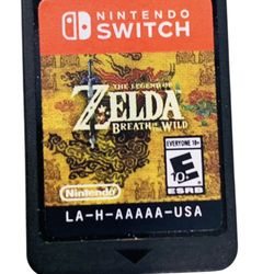 The Legend Of Zelda Breath Of The Wild Nintendo Switch Cartridge
