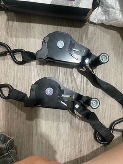 2-Pack Retractable Ratchet Tie Down Straps with S Hooks 10.8FT