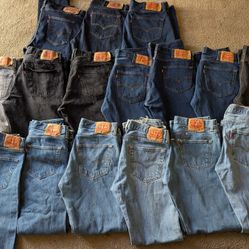 16- Levi's 501 Mens Pants ((All Used)) Sold As A BUNDLE