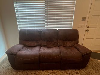 Brown 3-Seat Reclining Sofa / Recliner Couch – Very Comfortable