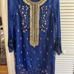 Organza Shirt Agha noor Kurta - Medium 