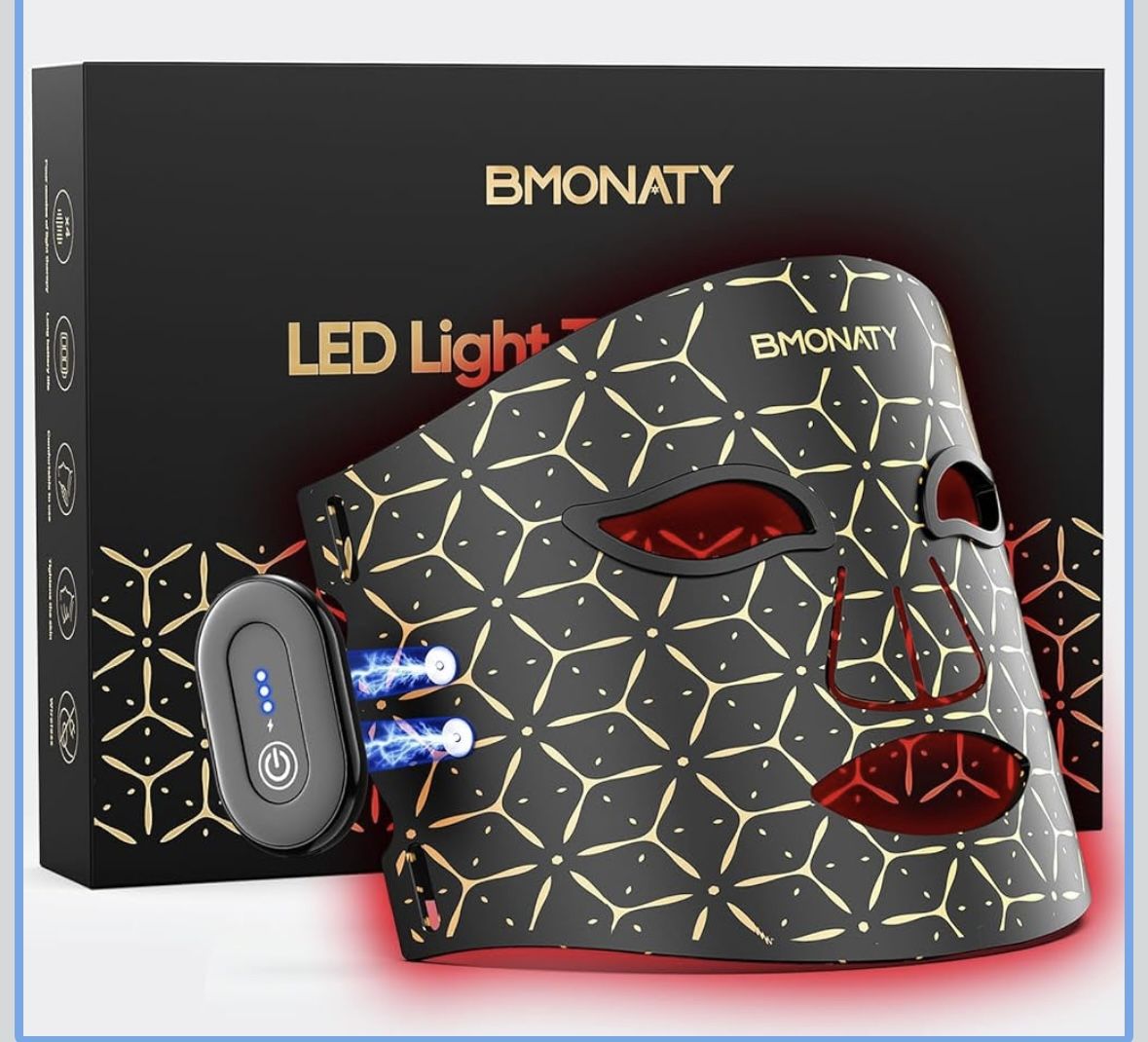 4 Modes Wireless Remote LED Face Mask Light Therapy