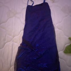 Metallic Purple Prom Dress