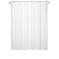 70-in L White Waffle Solid Polyester Shower Curtain 