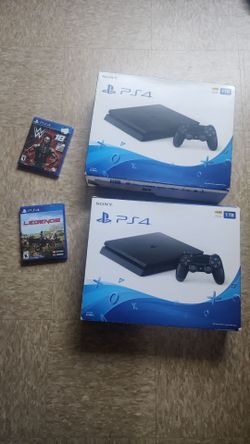 NIB NEVER USED PS4 1TB SLIM WITH SEALED GAMES *210 EACH