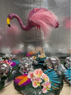 Flamingo/Disco Ball Centerpiece D