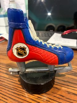 Vintage 1970s nhl New York Rangers hockey skate puck bottle opener