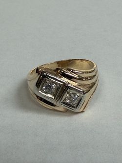 14K old mine diamond ring size 8