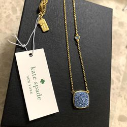 Kate Spade New York Cause a Stir Mini Pendant Necklace in Light Sapphire 