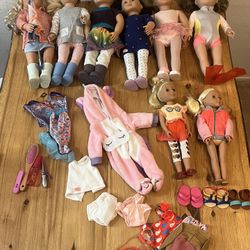 Lot Of My Generation Dolls And Accessories 