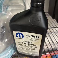 Mopar 75W-85 Synthetic Gear & Axle Oil - 1.25 Quarts Remaining! (Genuine OEM) - Orange County