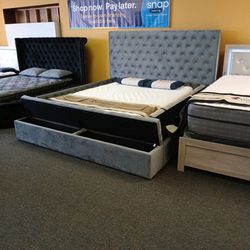New Queen Size Storage Bed With Promo Mattress And Free Delivery 