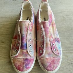 Slip on Canvas Sneaker Tie-dye Pink Women's Size 6
