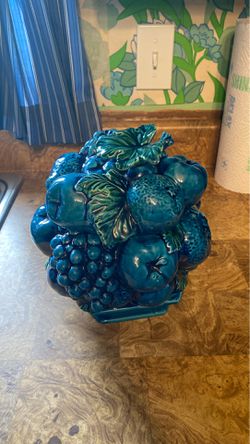 Vintage Inarco Blue Fruit Bowl