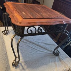 Wood And Metal Coffee Table