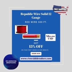 RED WIRE SOLID 12 GAUGE (500 ft)