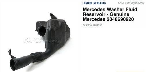 Mercedes Window fluid  Reservoir