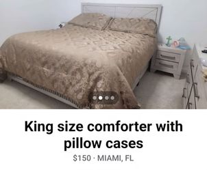 King size Comforter Set - NO MATTRESS/NO CAMA