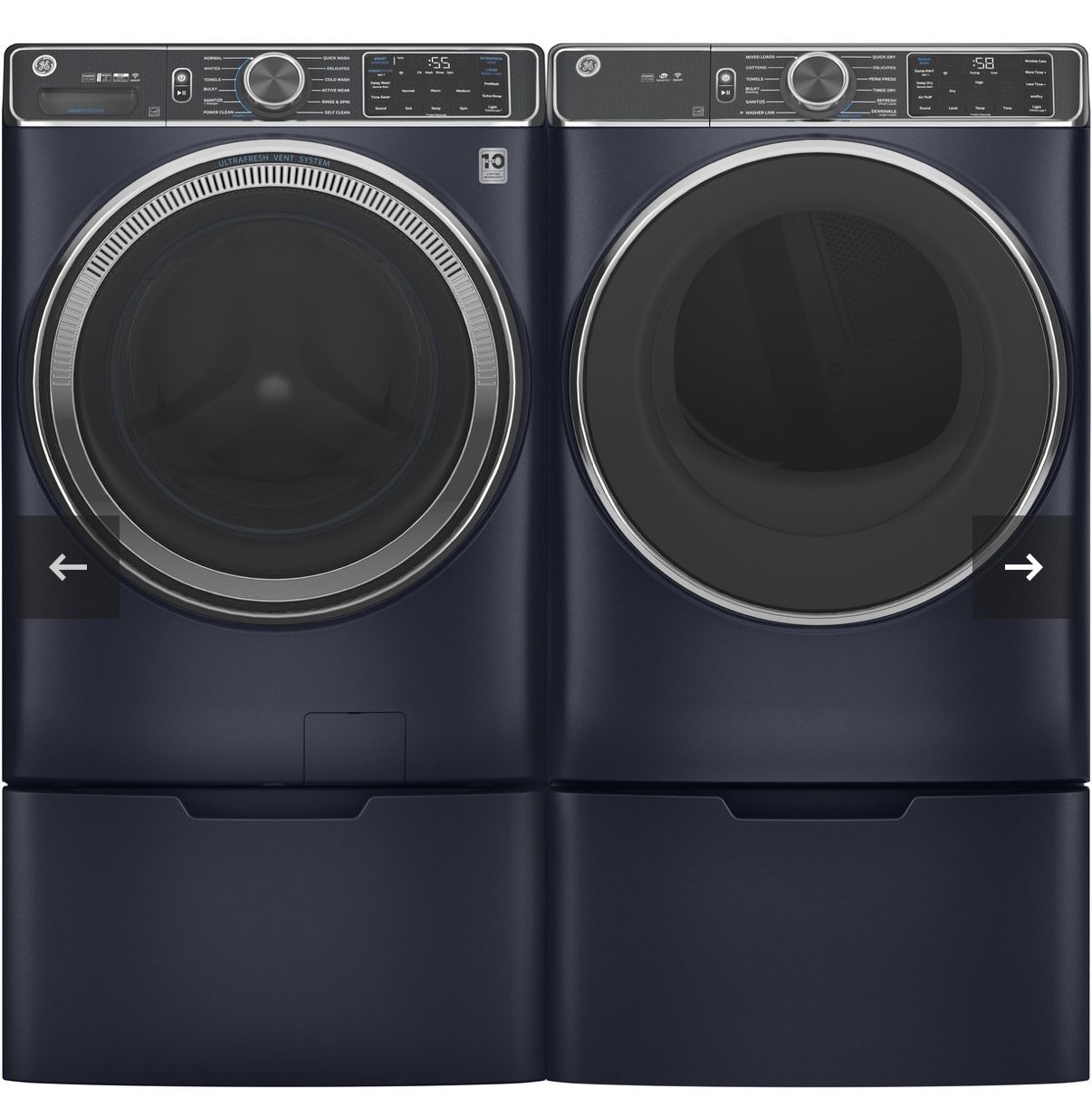 GE Washer And Dryer With Pedestals