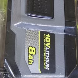 RYOBI
ONE+ 18V 8.0 Ah Lithium-Ion HIGH PERFORMANCE Battery