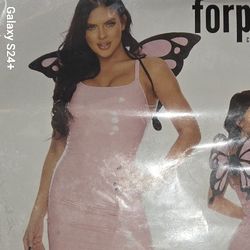 Women's Latex Baby Pink Dress Size Sm/Med Wings Not Included