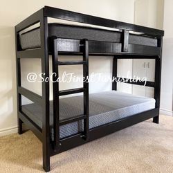 Twin Bunk Bed With Mattresses 