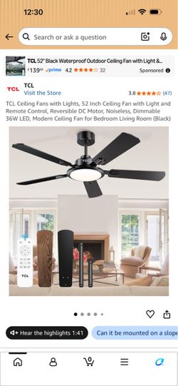 Ceiling fan with light