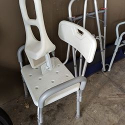 (FREE)Walker and Shower Seat W/ Bath Handle